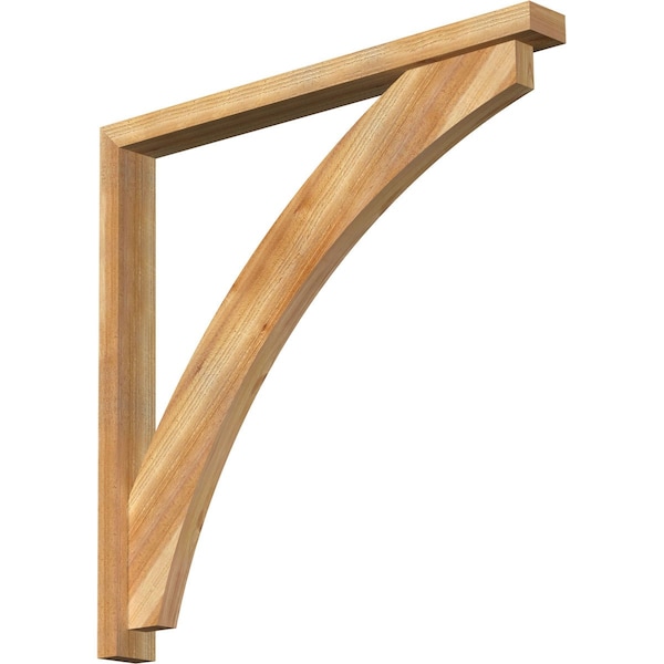 Ekena Millwork Thorton Block Rough Sawn Bracket w/ Offset Brace, Western Red Cedar, 4"W x 40"D x 40"H BKT0402X40X40THR05RWR - main